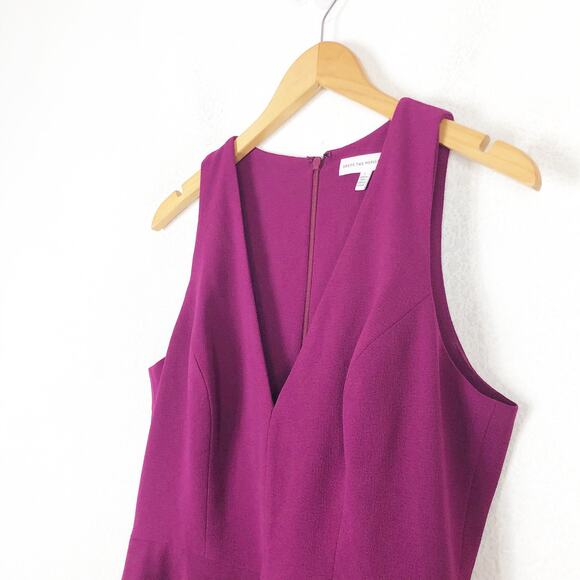 NWOT Dress The Population Catalina Fit & Flare Cocktail Dress Large Magenta Chic - Picture 9 of 13